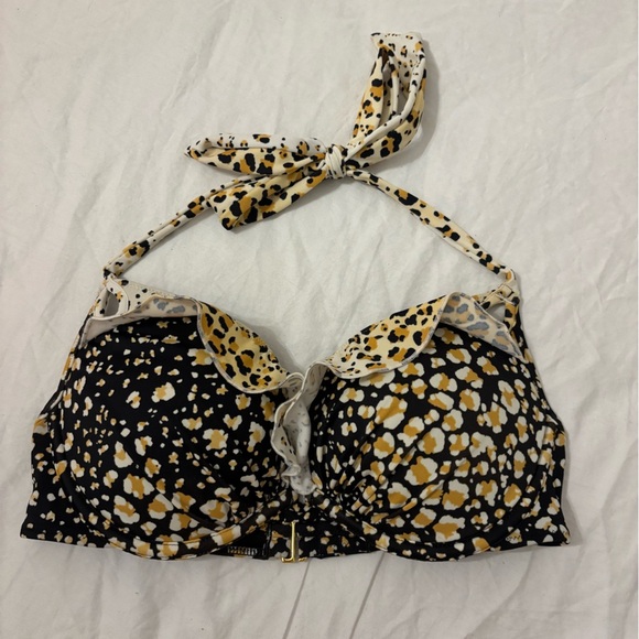 Victorias Secret Bikini Top Push up animal print 34C - Picture 1 of 3